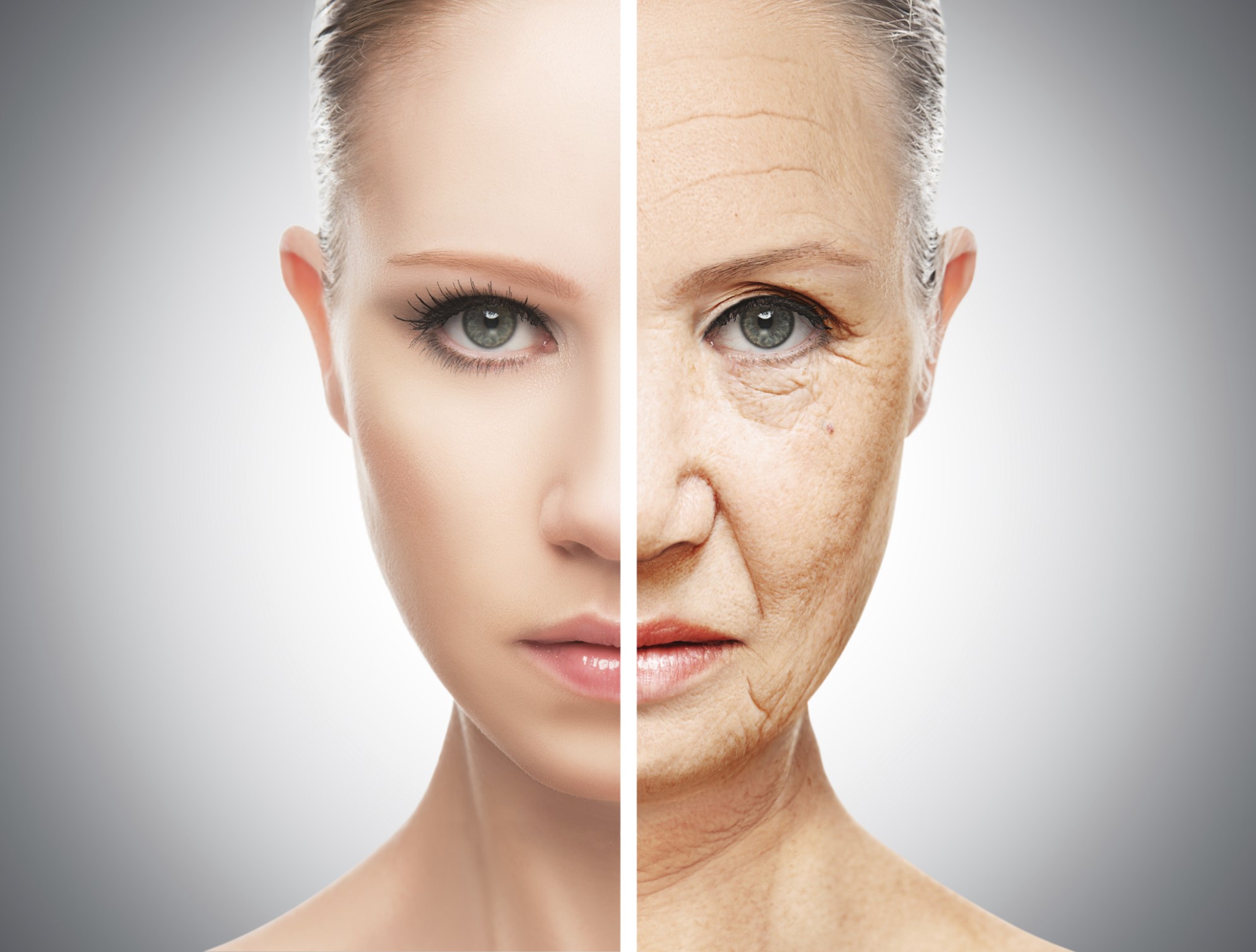 concept of aging and skin care